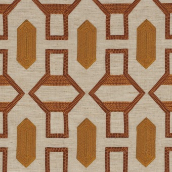 Casamance Tali 83440233 Acajou / Orange cannelle fabrics stoffen - fabric from Benang collection