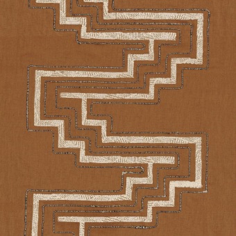 Casamance Uluwatu 81200440 Orange cannelle fabrics stoffen - fabric from Benang collection