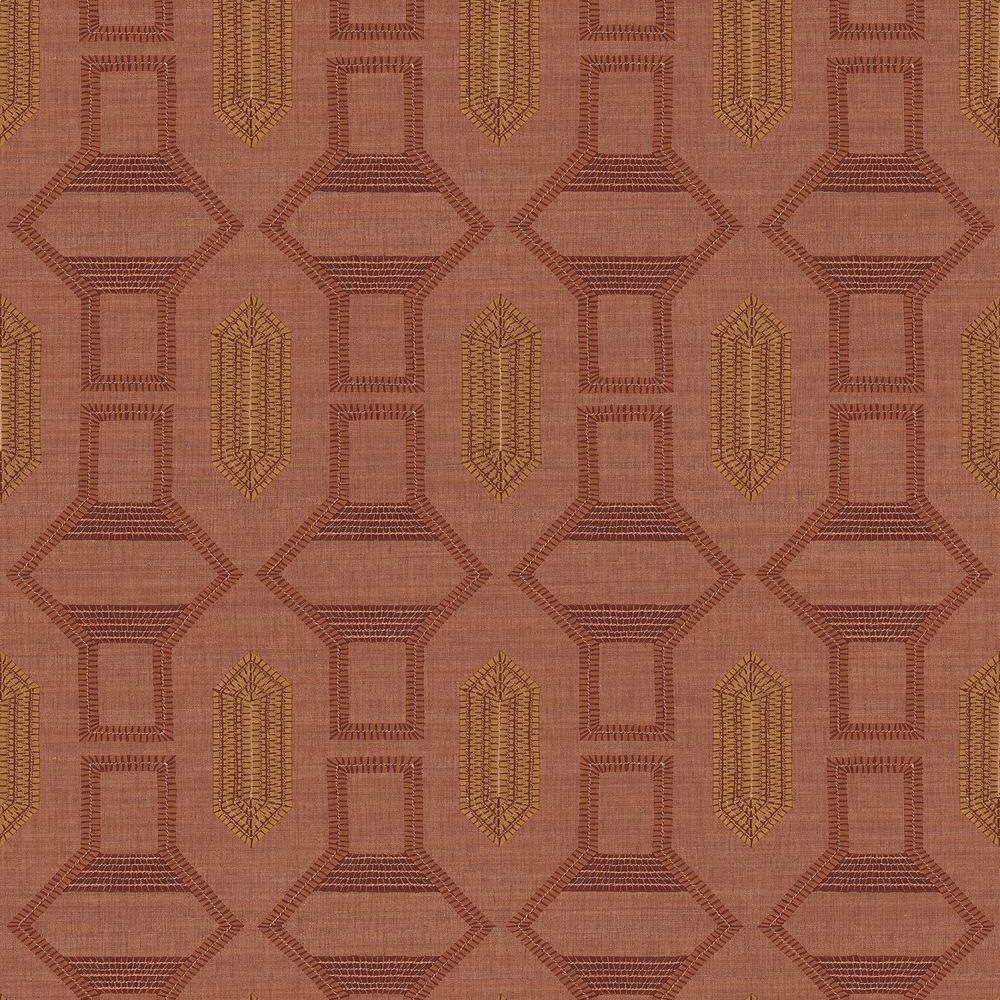 Casamance Racines Racines 78190712 Terracotta/Ocre behang wallpaper