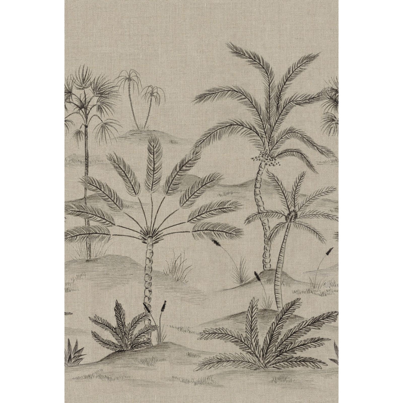 Casamance Racines Skoura 78223874 Lin/Noir behang wallpaper