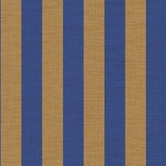 Casamance Rayures Beausoleil 78060814 Bleu Roi Bronze behang