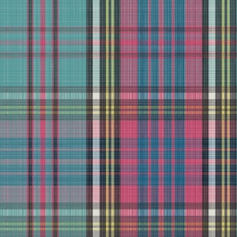 Cole & Son MacAndreas Tartan 130/1001 Cyan & Magenta