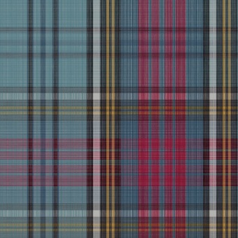 Cole & Son MacAndreas Tartan 130/1002 Petrol & Rouge