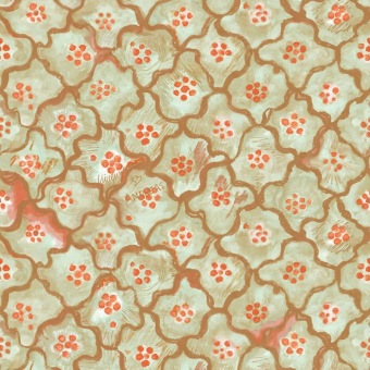 Cole & Son Vivienne Love Andreas 130/6021 Mint & Tangerine