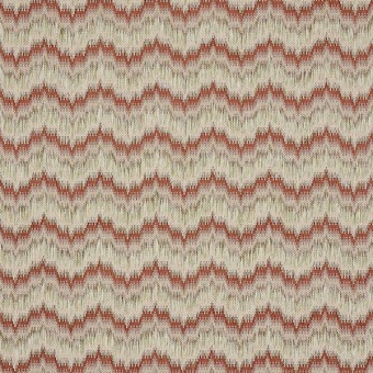 Colefax & Fowler Tremaine Tomato/Green F4982-03 – detail van de stof