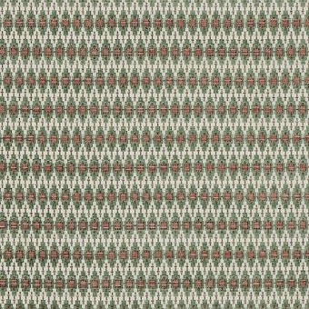 Colefax & Fowler Mirella Forest/Red F4983-01 – detail van de stof