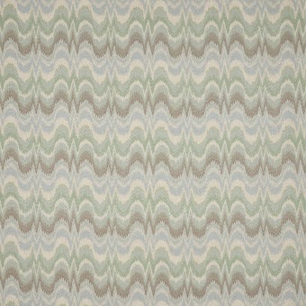 Colefax & Fowler Kemerton Old Blue: stof met een golvend zigzagpatroon