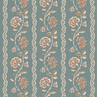 Nina Campbell Dauphine Bertin Teal / Russet NCF4625-02