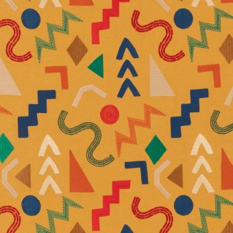 Mulberry Home Summer Fireworks Ochre FD858.T128 fabric pattern detail