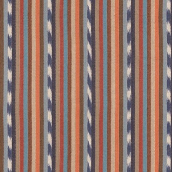 Mulberry Home Manor Stripe Blue/Red FD862.G103 fabric pattern detail