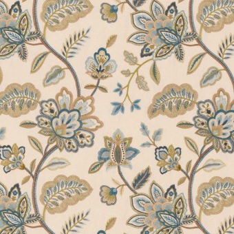 Mulberry Home Elmswood Blue/Green FD865.G107 fabric pattern detail