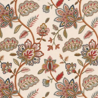 Mulberry Home Elmswood Red/Green FD865.V90 fabric pattern detail