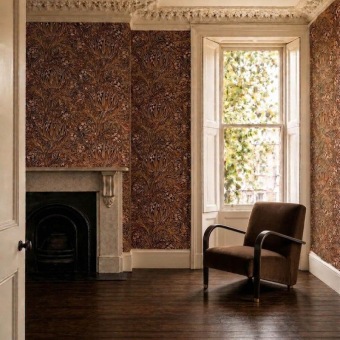 Artichoke Bark behang in interieur