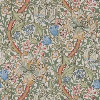 Morris & Co Golden Lily Artichoke behangpatroon MOW0168-03