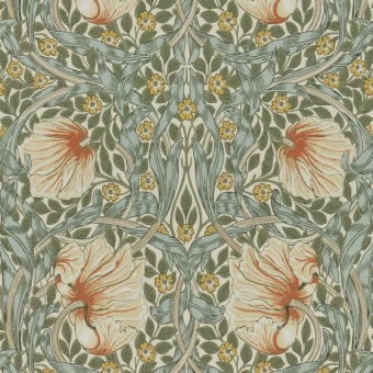 Morris & Co Pimpernel Bayleaf/Chalk behangpatroon MOW0170-01