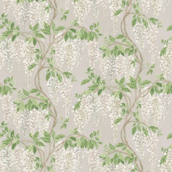 Nina Campbell Wisteria Walk Stone / White / Green NCW4632-03