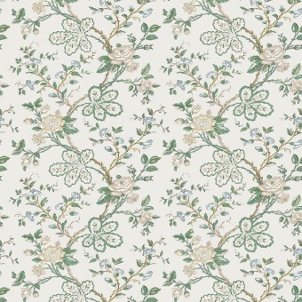 Nina Campbell Geneviève Green / Blue / Ivory NCW4634-01