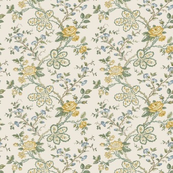 Nina Campbell Geneviève Yellow / Sage / Ivory NCW4634-03