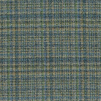 Osborne & Little Rannoch Wools Brae F8143-05 Leaf / Denim stof