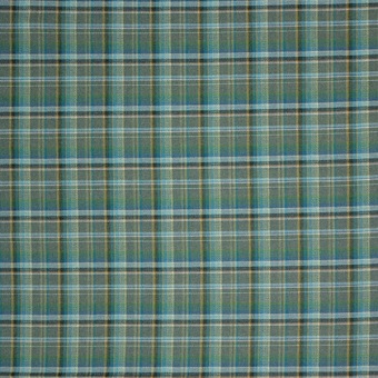 Osborne & Little Rannoch Wools Fyne F8144-05 Leaf / Denim stof