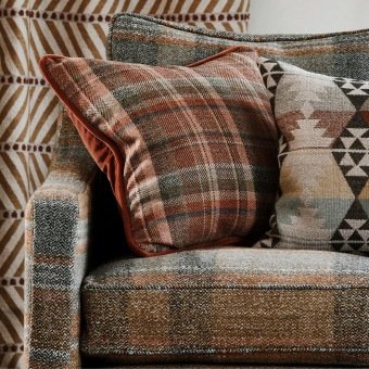 Osborne & Little Rannoch Wools Fyne F8144-05 Leaf / Denim interieur