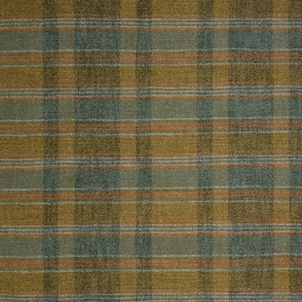 Osborne & Little Rannoch Wools Kyle F8141-01 Aqua / Ochre stof