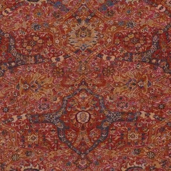 Sanderson Highgrove Wools Brantwood Wool Madder/Jodphur Blue SAF0537-01 - stofpatroon