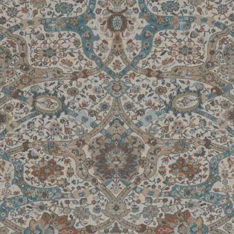 Sanderson Highgrove Wools Brantwood Wool Stone/Mineral Blue SAF0537-02 - stofpatroon