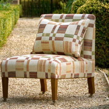 Mulberry Home Charlton Check upholstered chair