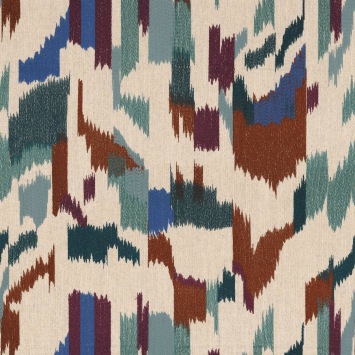 Casamance Benang 81230356 Multico bleu sarcelle fabrics stoffen - fabric from Benang collection