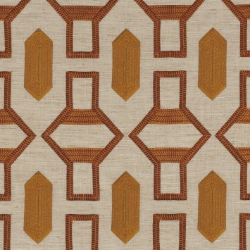 Casamance Tali 83440233 Acajou / Orange cannelle fabrics stoffen - fabric from Benang collection