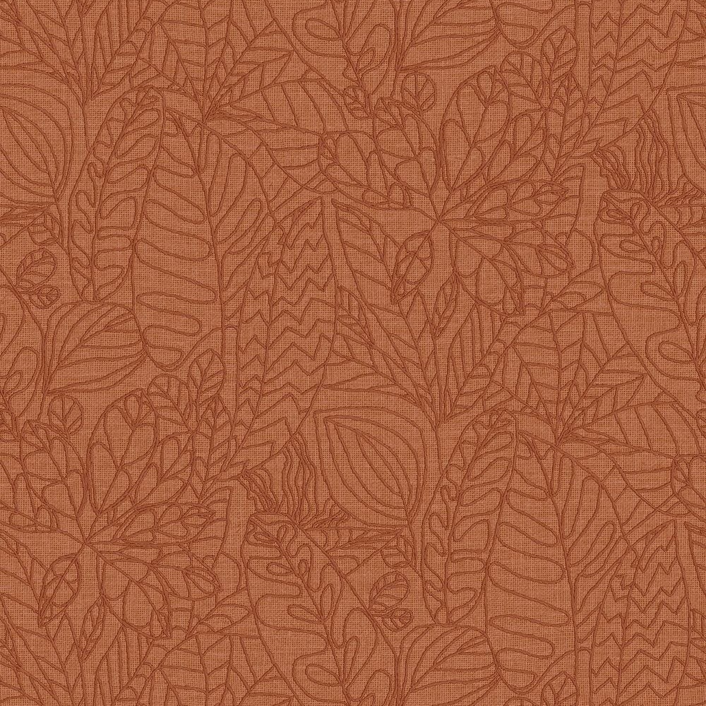 Casamance Racines Argania 78201324 Orange Brûlé behang wallpaper