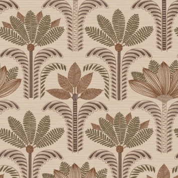 Casamance Racines Dattara 78180100 Sable/Kaki behang