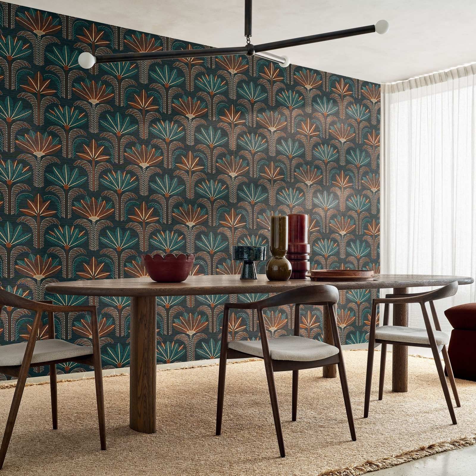 Casamance Racines Dattara – sfeerfoto Marine/Topaze 78180304