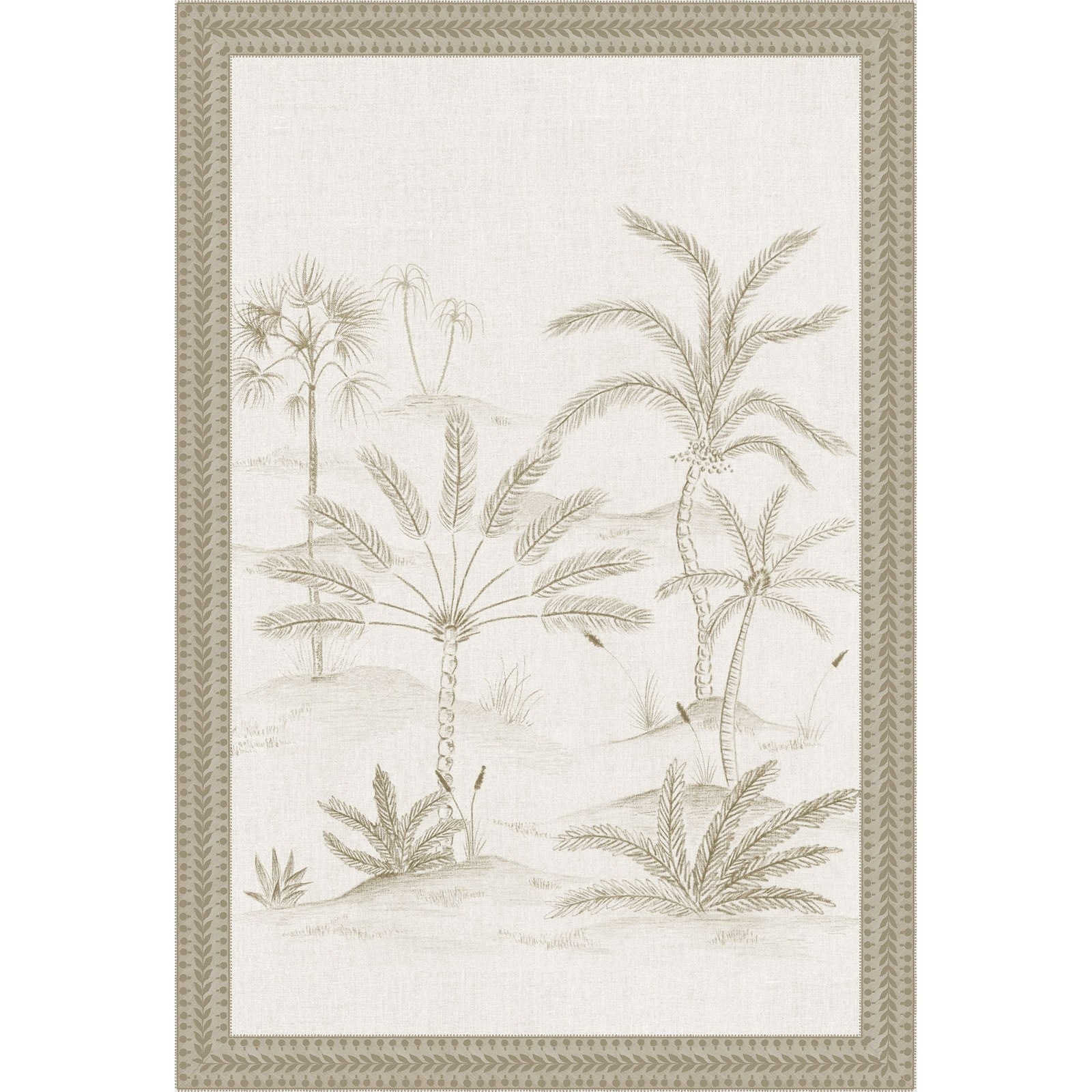Casamance Racines Skoura encadré 78243976 Ivoire/Sable behang wallpaper