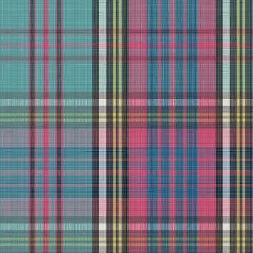 Cole & Son MacAndreas Tartan 130/1001 Cyan & Magenta