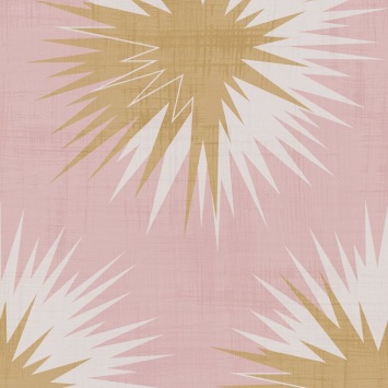 Cole & Son Soft Thistle 130/7022 Rose Quartz & Gold