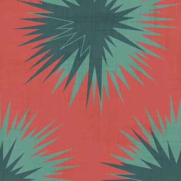 Cole & Son Soft Thistle 130/7025 Blood Orange & Viridian