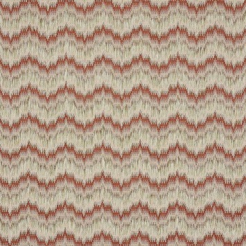 Colefax & Fowler Tremaine Tomato/Green F4982-03 – detail van de stof
