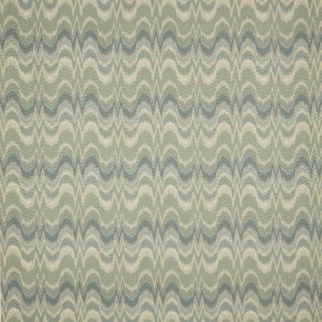 Colefax & Fowler Kemerton Forest Green: stof met een golvend zigzagpatroon