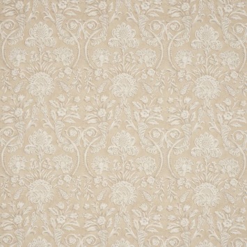 Colefax & Fowler Landor Beige: stof met een sierlijk damastpatroon