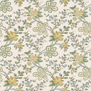 Nina Campbell Dauphine Geneviève Yellow / Sage / Ivory NCF4621-03