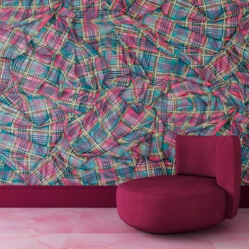 Cole & Son Draped Tartan sfeerfoto
