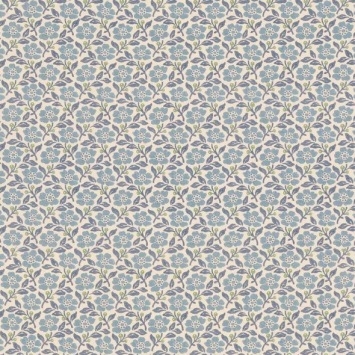 Mulberry Home Martock Sprig Blue FD2037.H101 fabric pattern detail