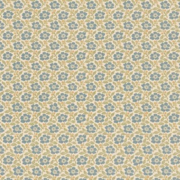 Mulberry Home Martock Sprig Teal/Green FD2037.R38 fabric pattern detail
