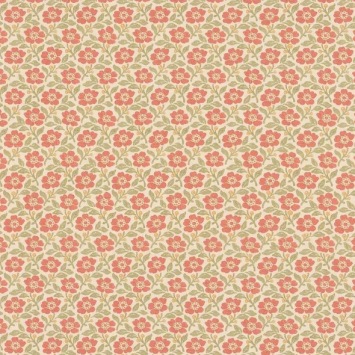 Mulberry Home Martock Sprig Red FD2037.V106 fabric pattern detail