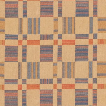 Mulberry Home Charlton Check Blue/Red FD856.G103 fabric pattern detail