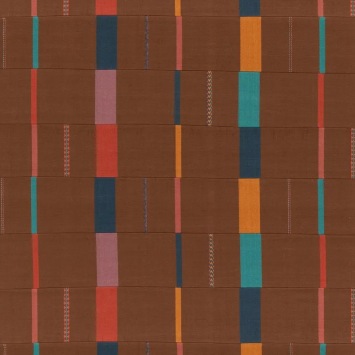 Mulberry Home Paddock Stripe Espresso FD860.K74 fabric pattern detail