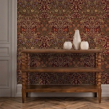 Blackthorn Rosewood behang in interieur
