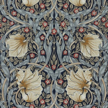 Morris & Co Pimpernel Indigo/Hemp behangpatroon MOW0170-02